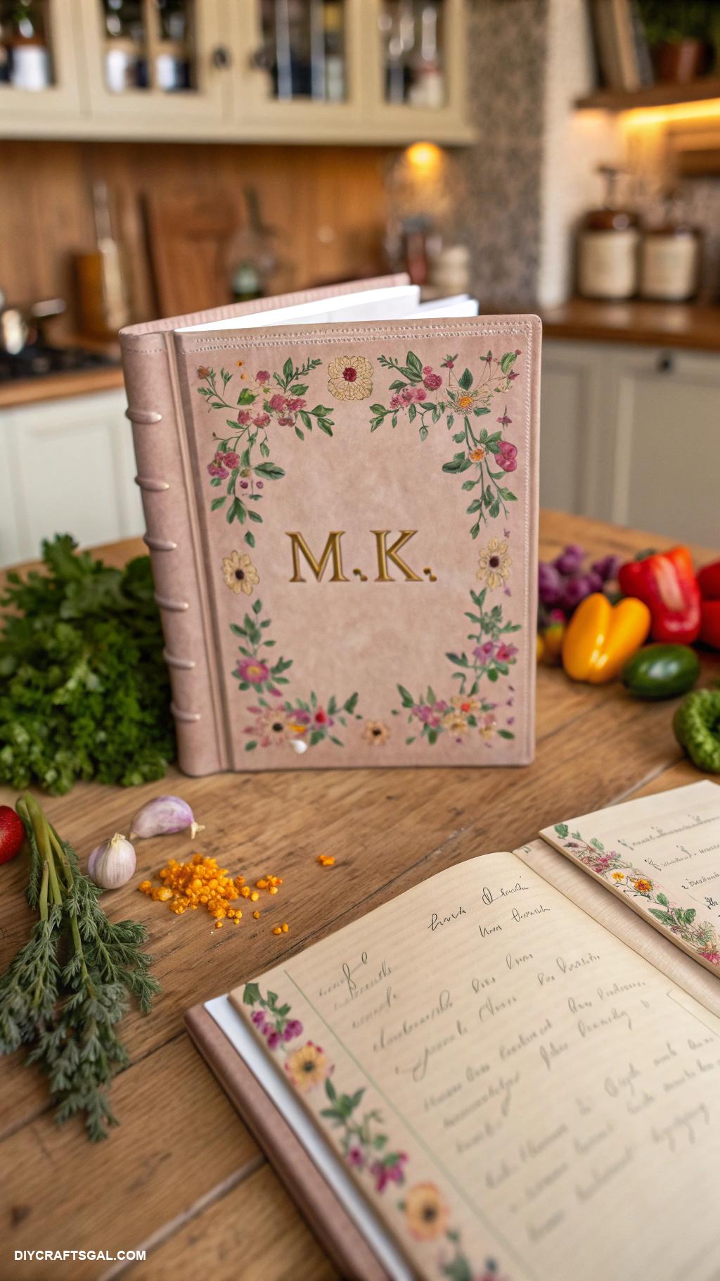 diy gifts for women Personalized recipe book with family recipes