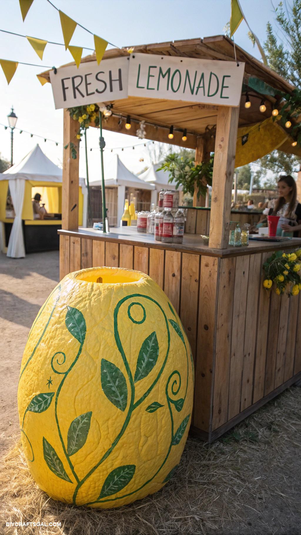 diy lemonade stand ideas Lemon shaped stand for fun design