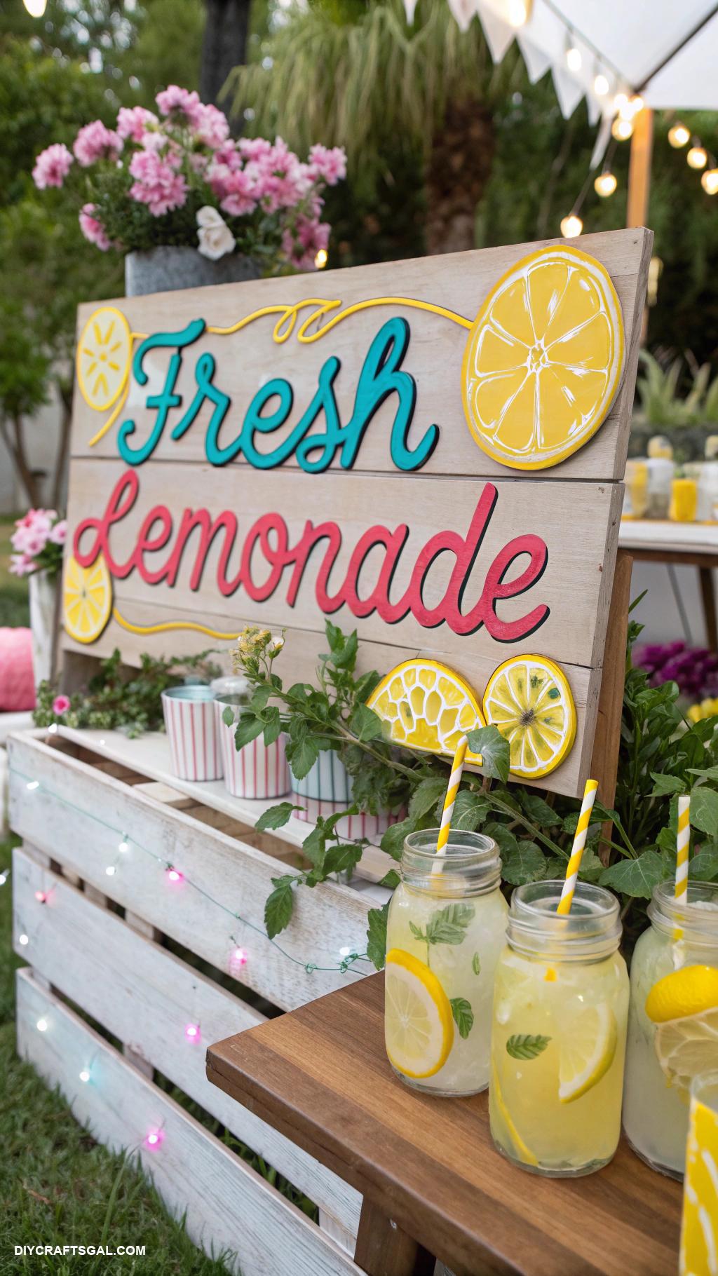 diy lemonade stand ideas Neon sign for eye catching appeal