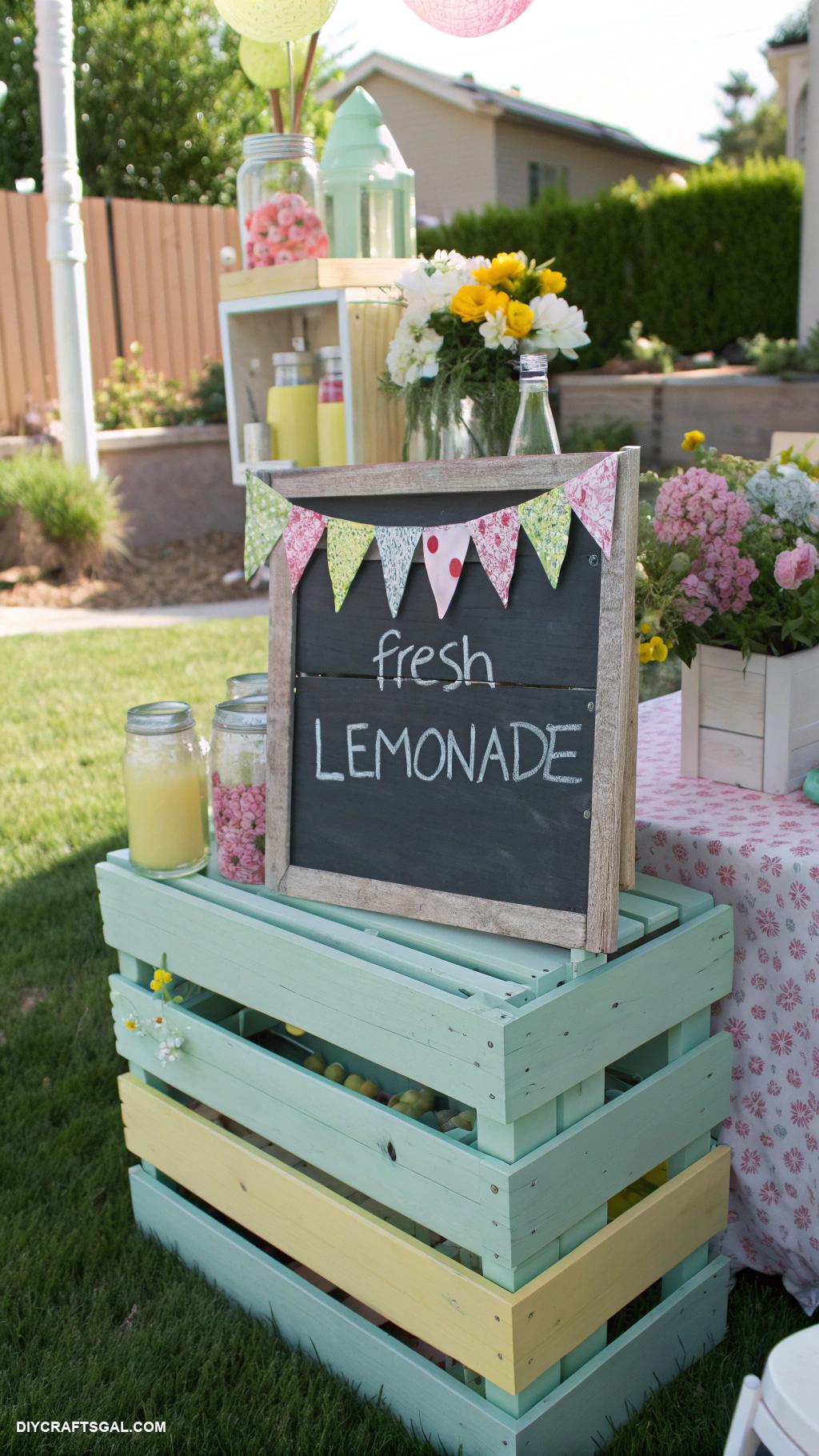 diy lemonade stand ideas Repurposed wooden crates lemonade stand