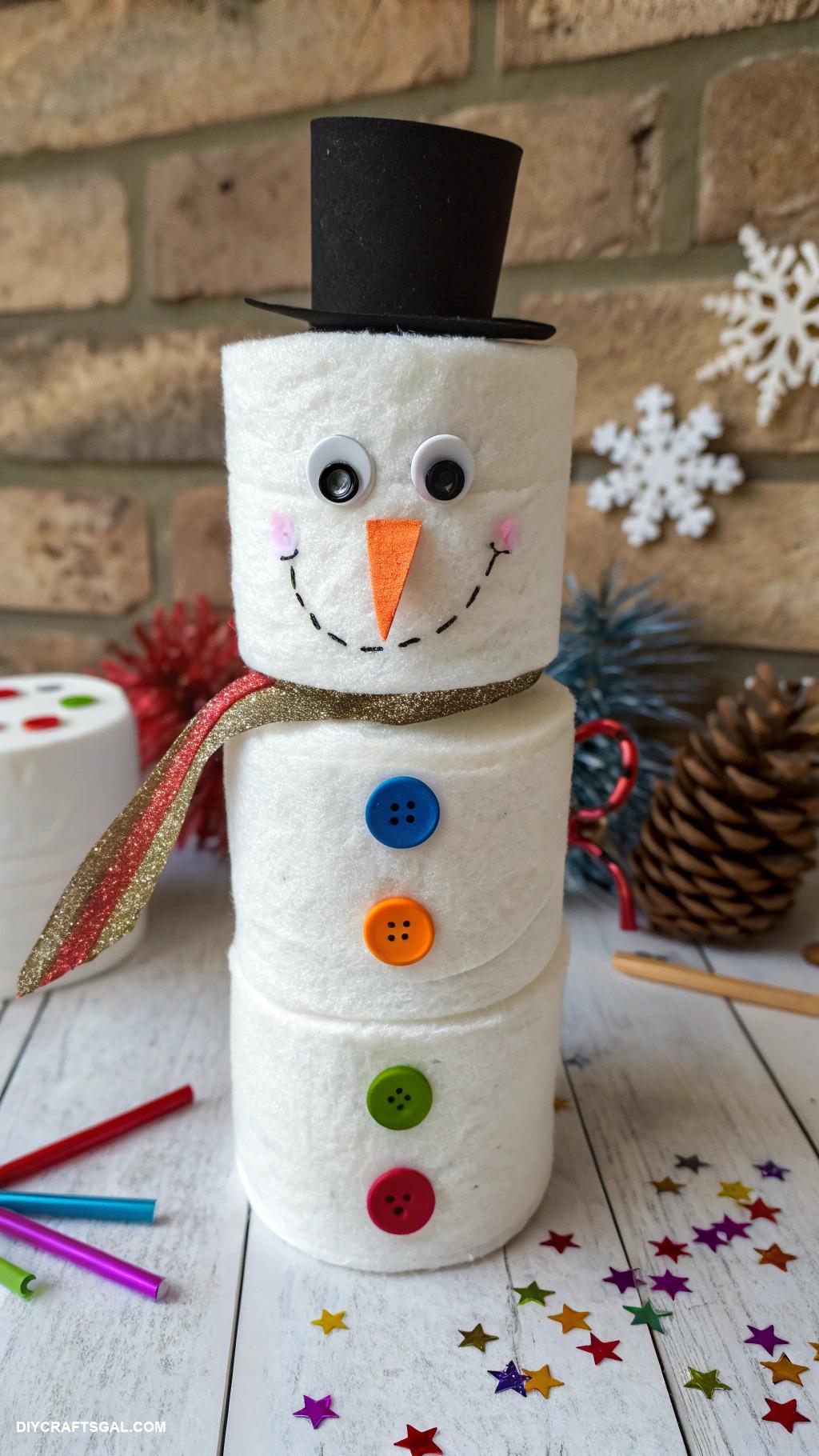 diy snowman decor Snowman toilet paper roll crafts