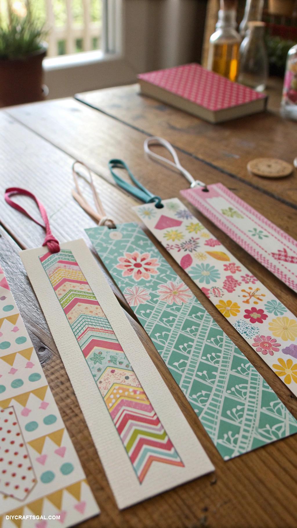 easy diy ideas Custom bookmarks decorated with washi tape