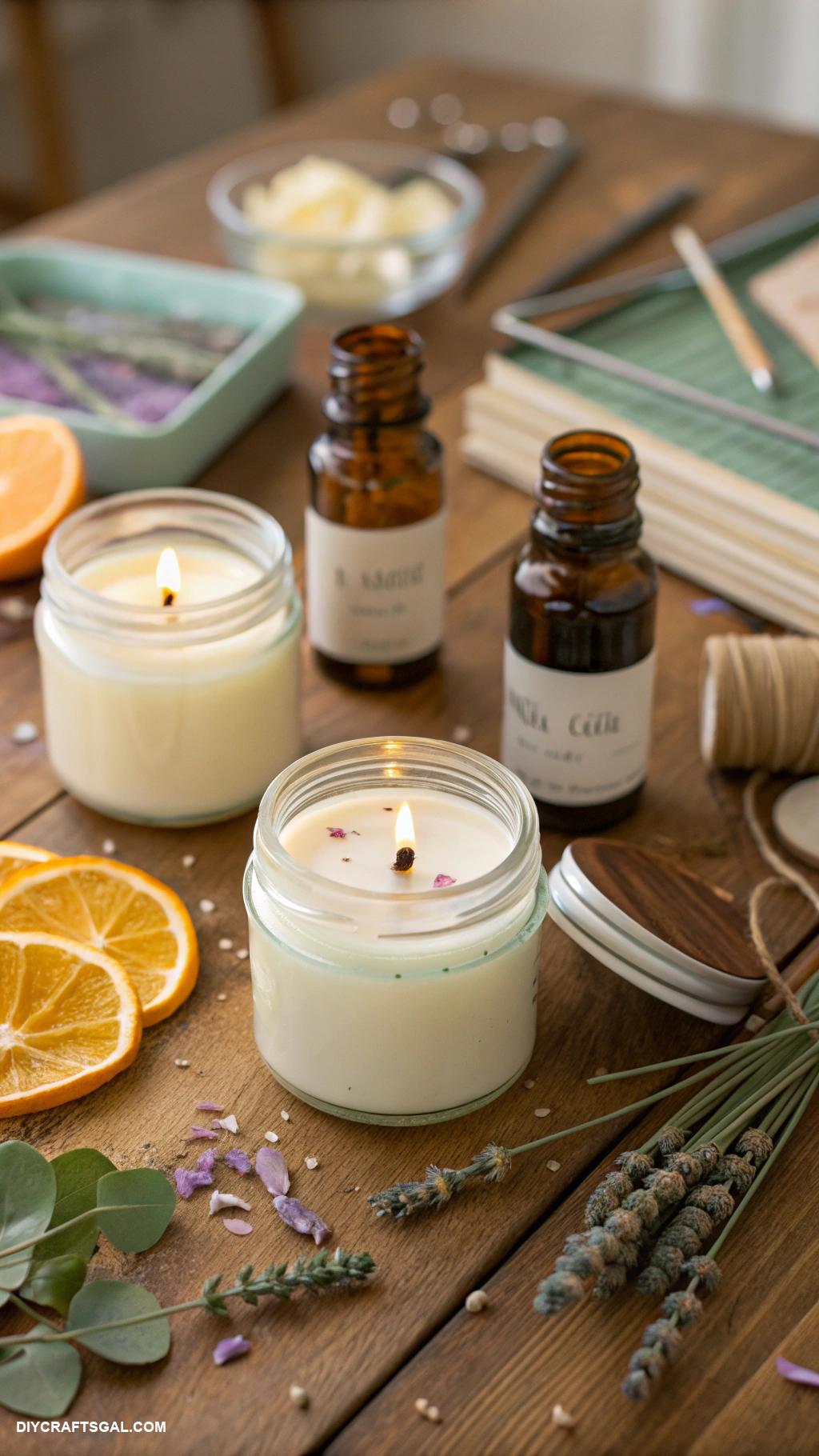 easy diy ideas Homemade candles with essential oils