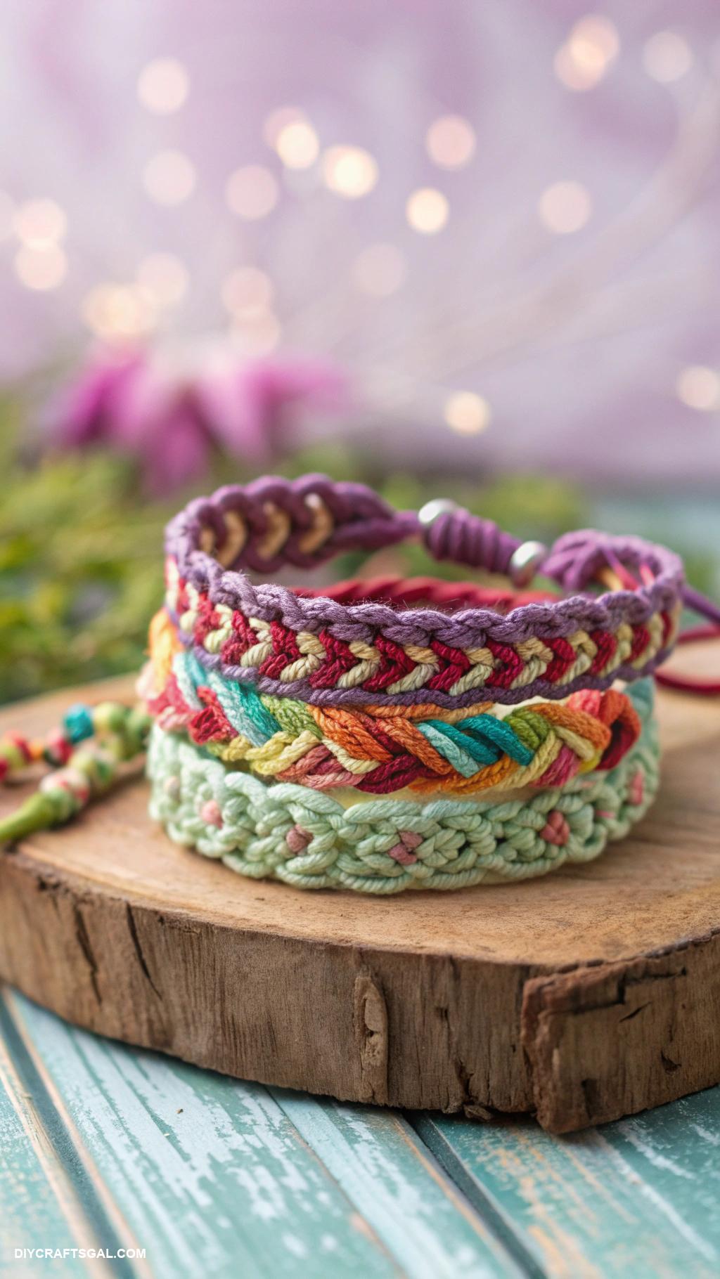 handmade jewelry Knotted hemp friendship bracelets