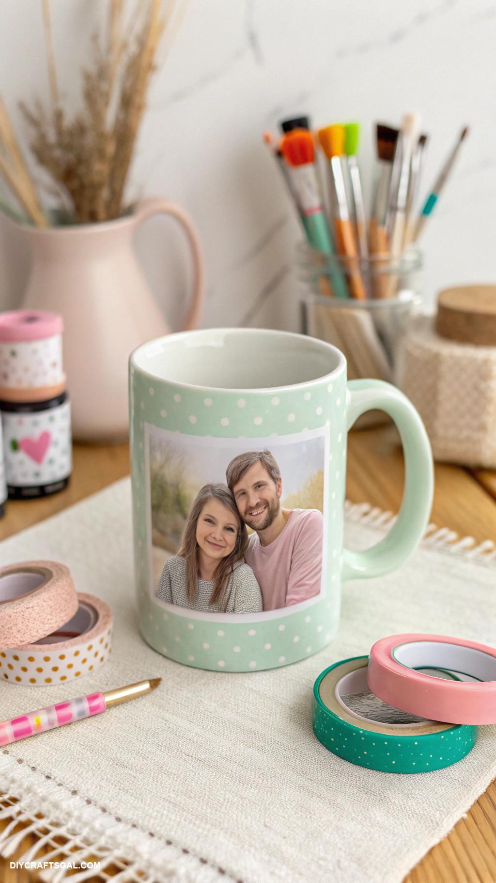 handmade mug Personalized photo transfer prints