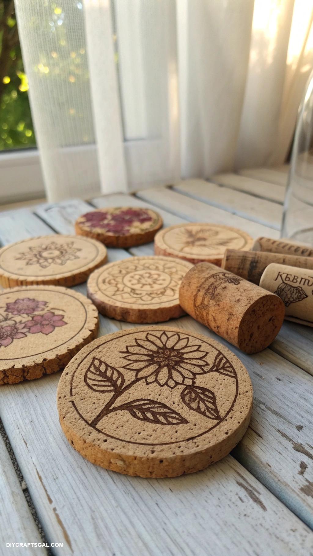cheap diy home decor Cork coasters made from wine corks