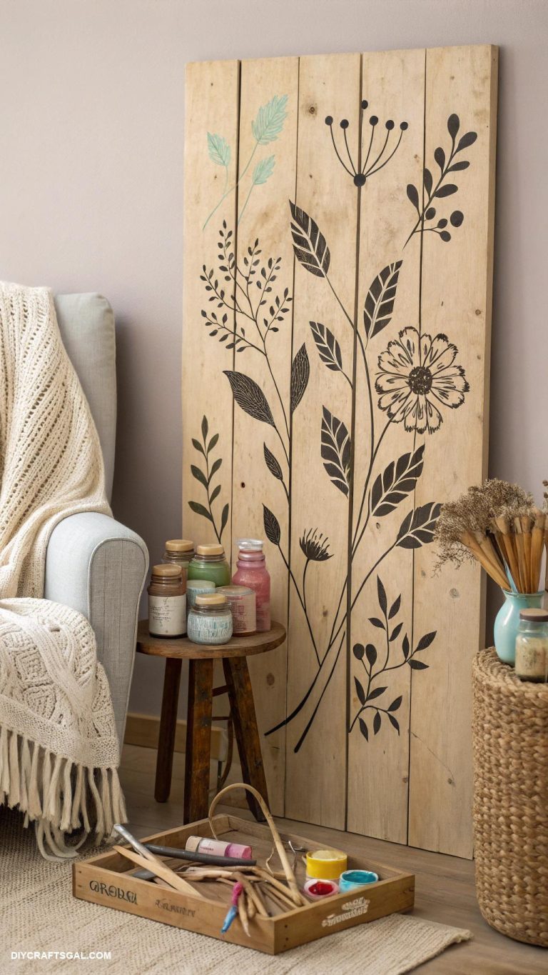 cheap diy home decor Pallet wood wall art for rustic charm