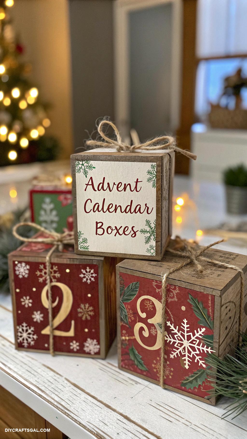 christmas crafts for adults DIY Advent Calendar Boxes