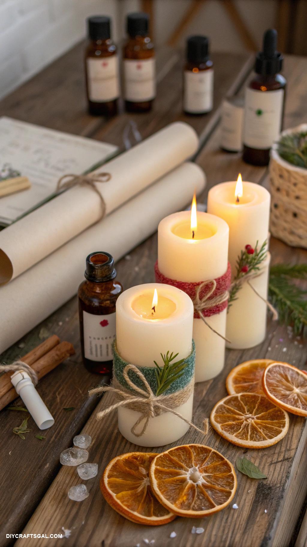 christmas crafts for adults Homemade Scented Candles