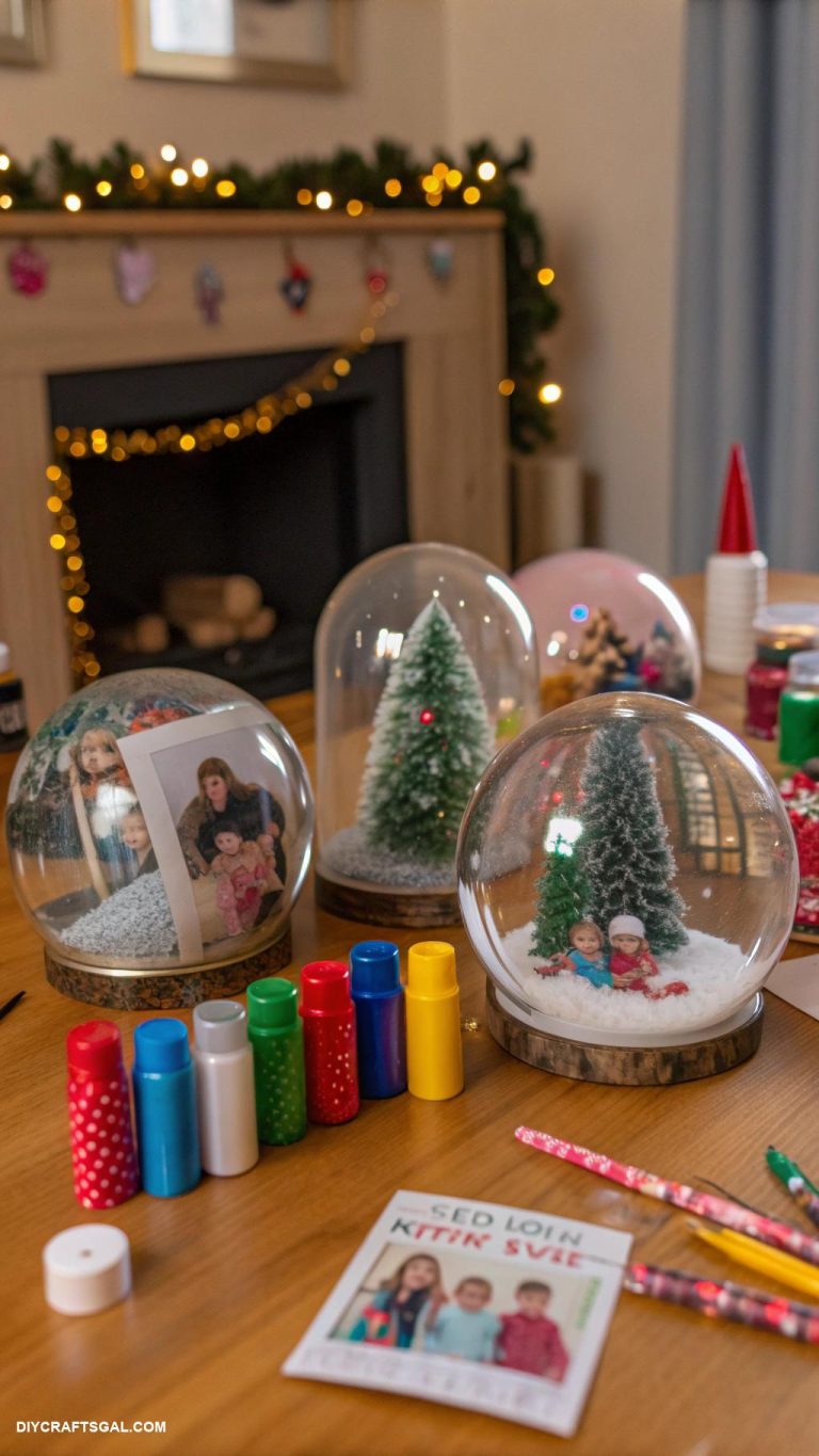 christmas crafts for adults Personalized Photo Snow Globes