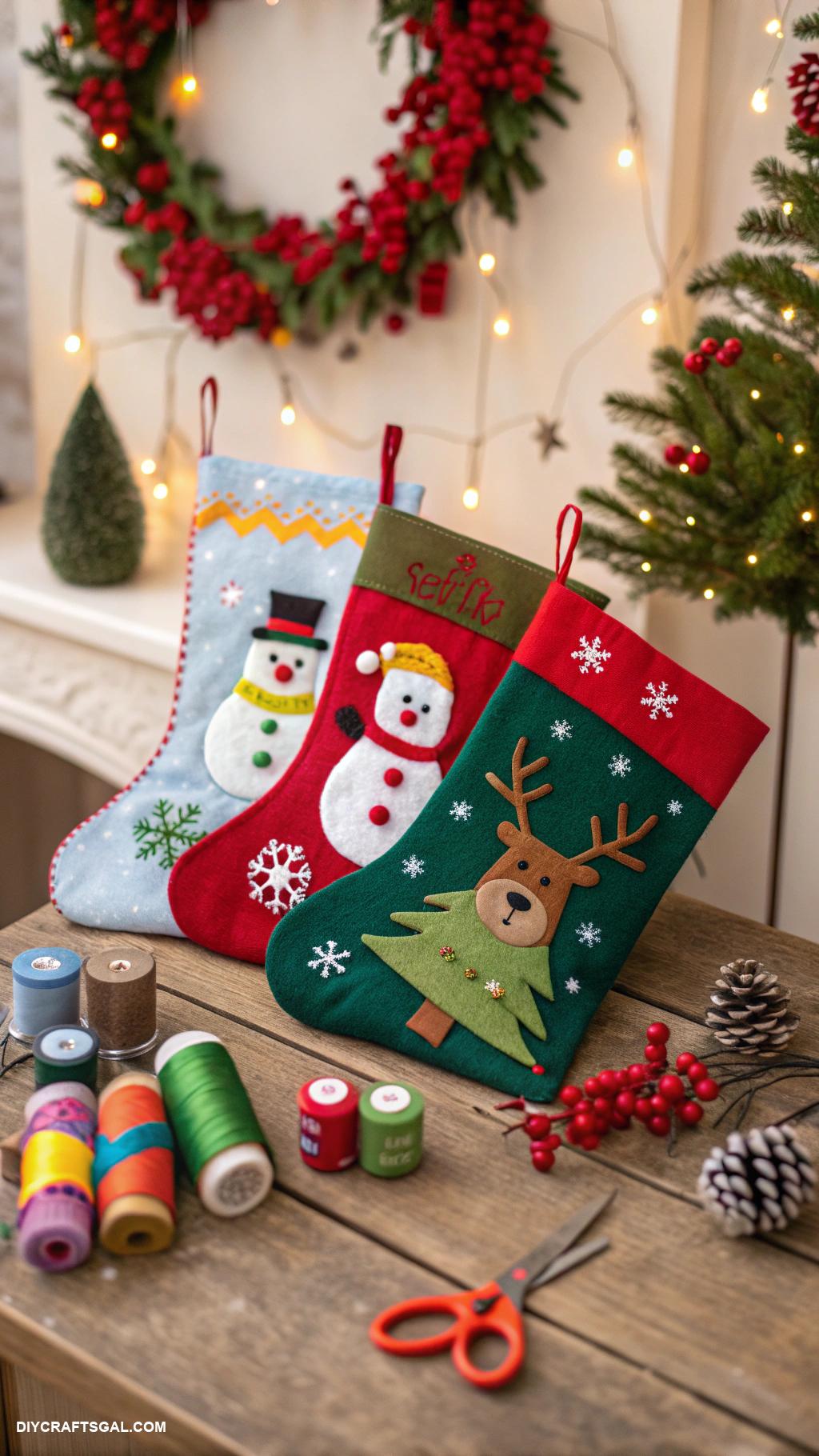 christmas crafts to sell Felt Christmas Stocking Kits