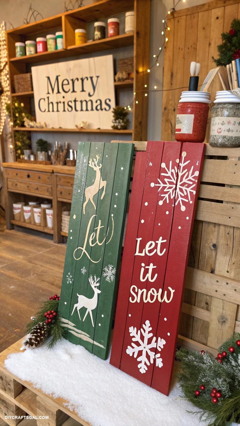 christmas crafts to sell Wooden Pallet Christmas Signs