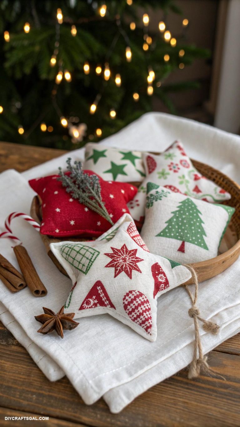 christmas sewing projects Scented sachets in Christmas shapes