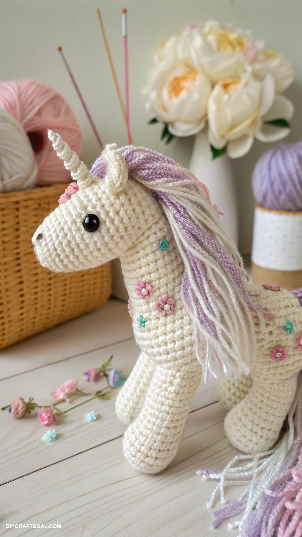 crochet farm animals Cute crochet horse with flowing mane