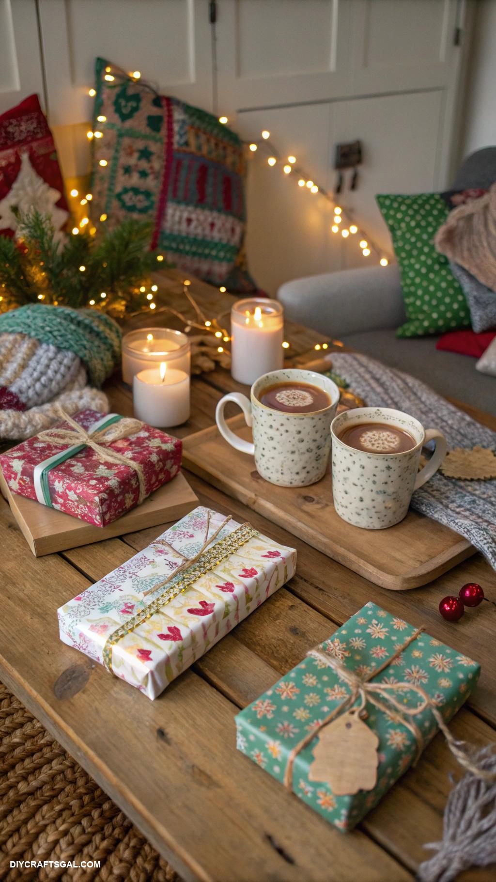 diy christmas hosting ideas Homemade gift exchange with craft items