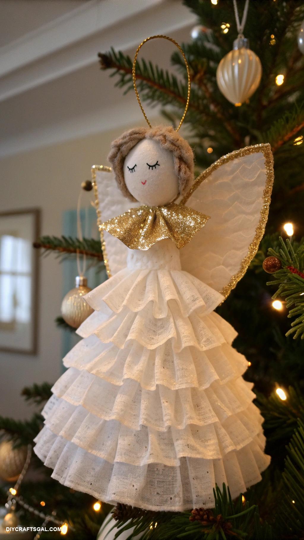 dollar tree christmas crafts diy Coffee filter angels for tree ornaments