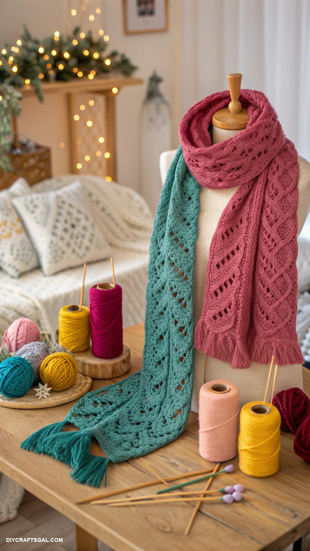 homemade christmas gifts Customized knitted scarves in favorite colors