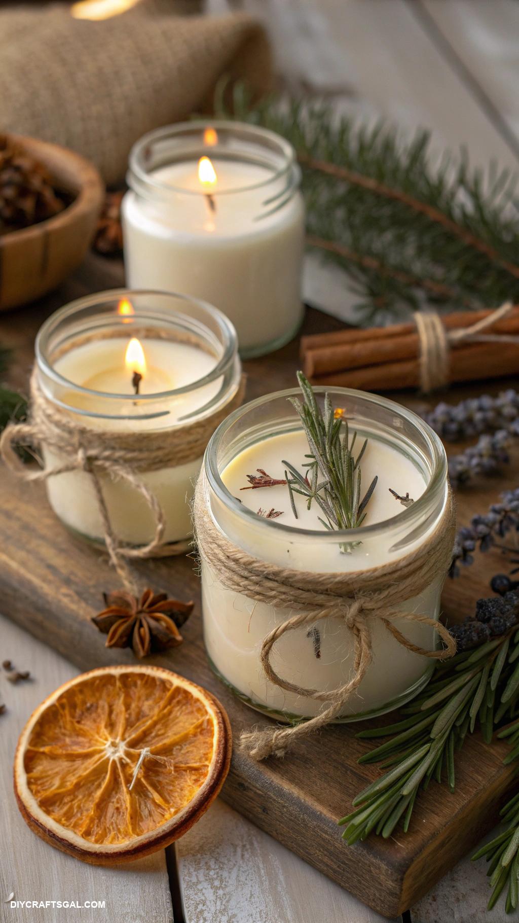 homemade christmas gifts Homemade scented candles with natural ingredients