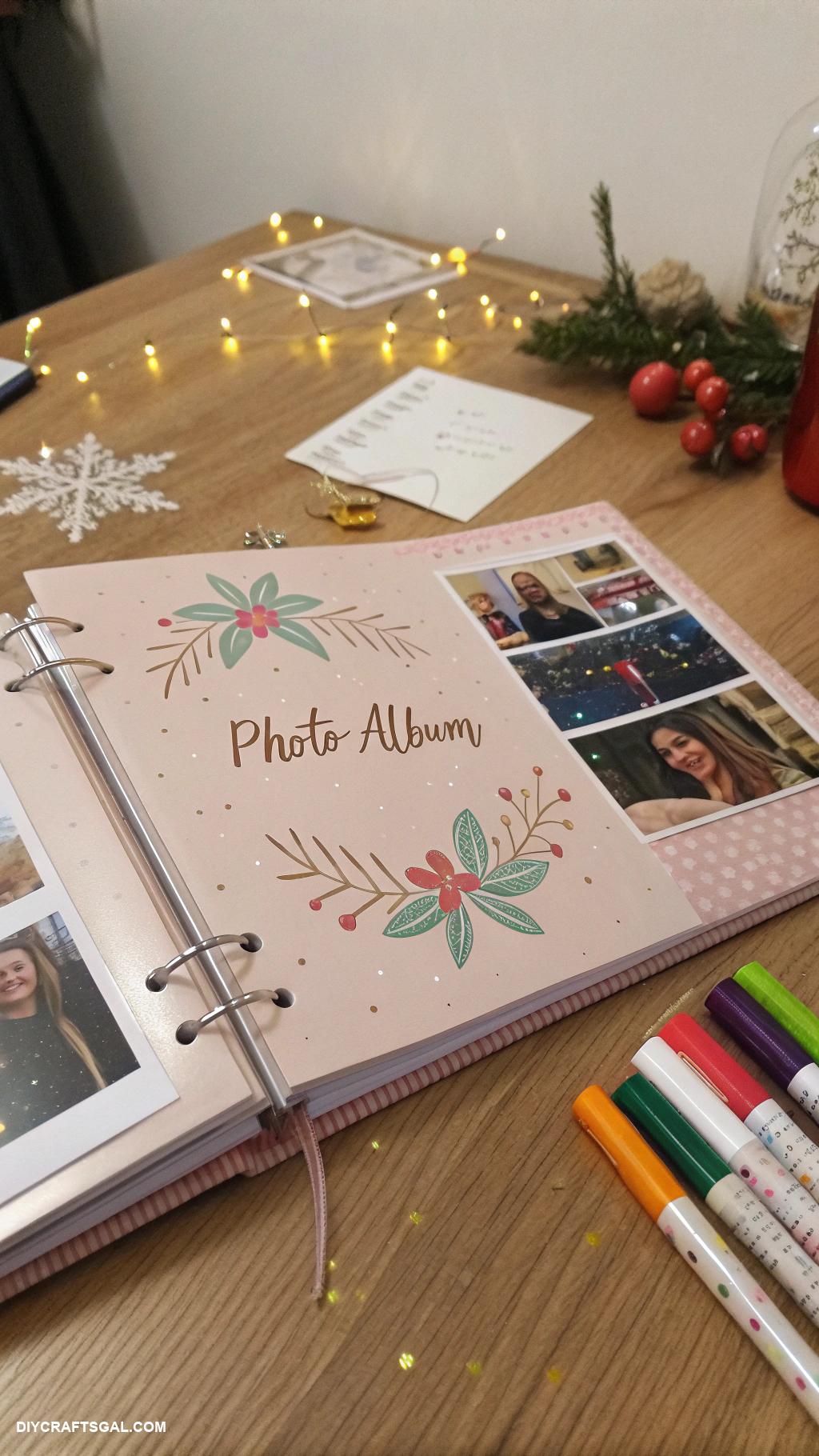 homemade christmas gifts Personalized photo album with handwritten captions