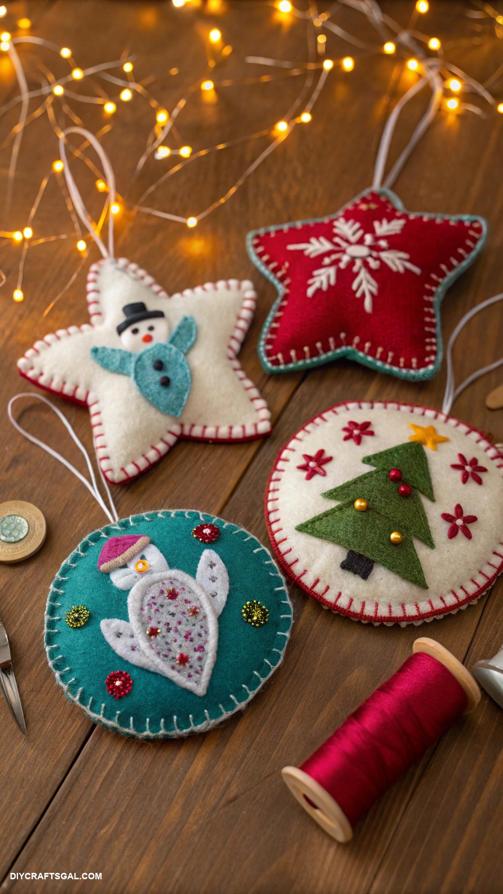 homemade christmas ornaments Homemade felted wool ornaments