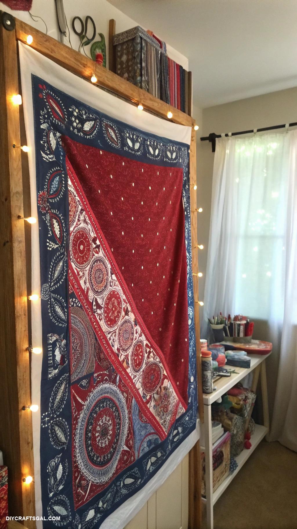 wild west crafts Bandana print fabric wall hangings