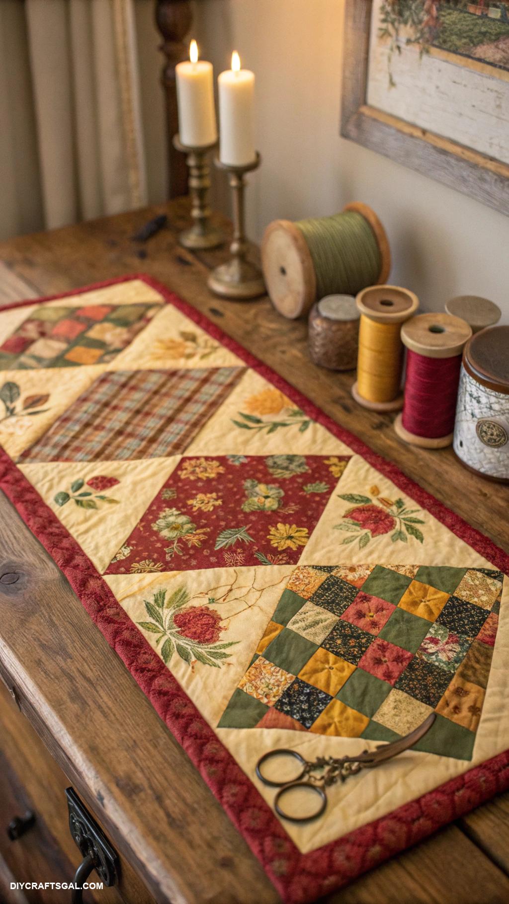 wild west crafts DIY quilted prairie table runners