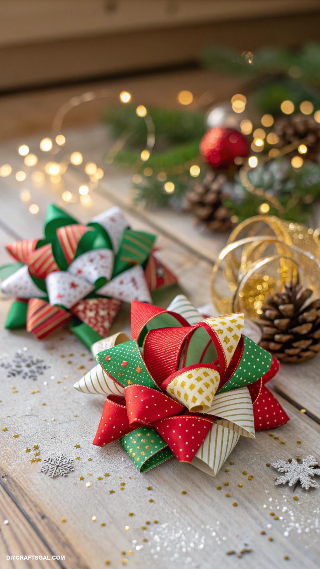 christmas bow crafts Christmas card bows
