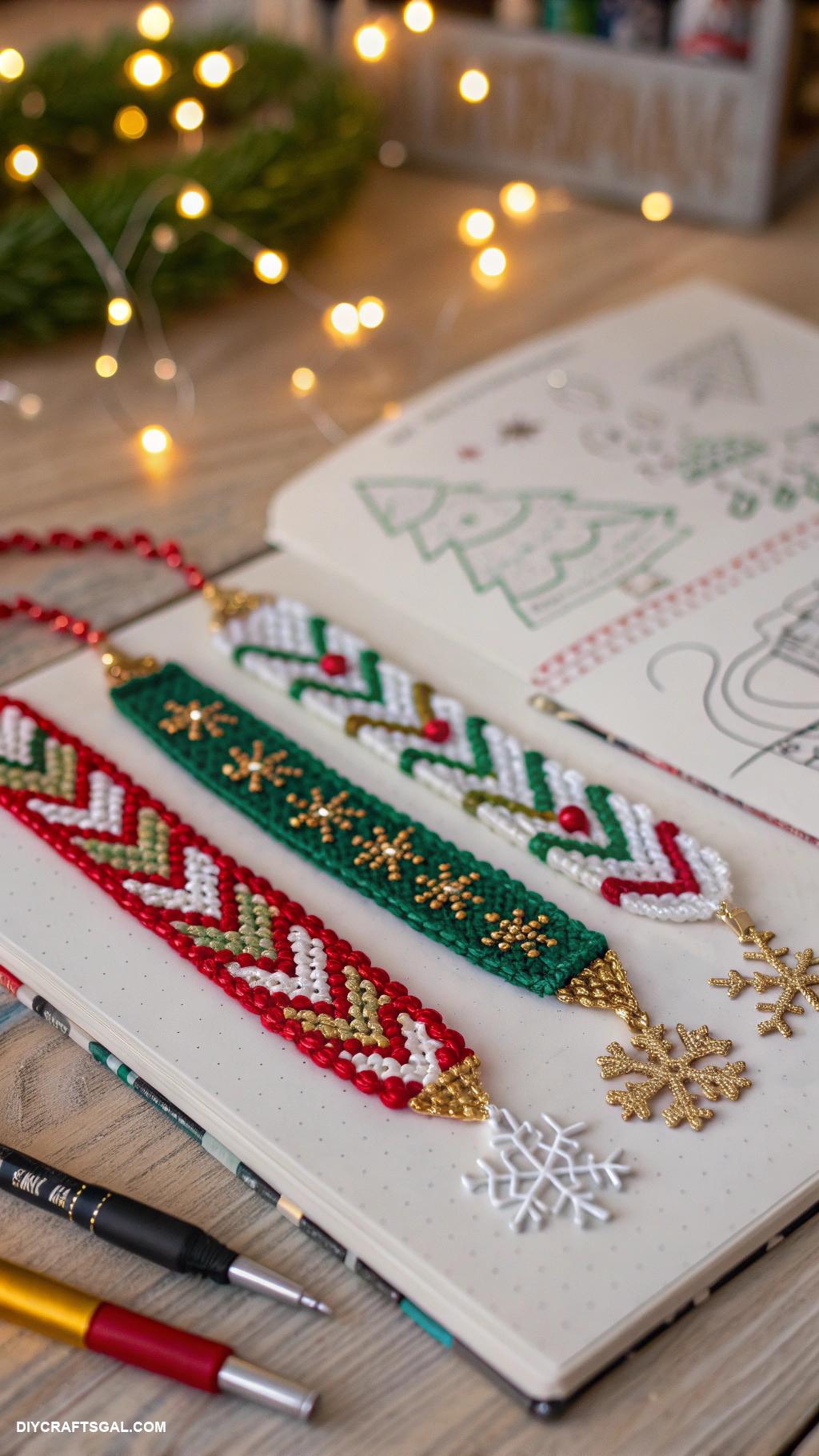 christmas bracelet ideas Holiday color palette friendship bracelet