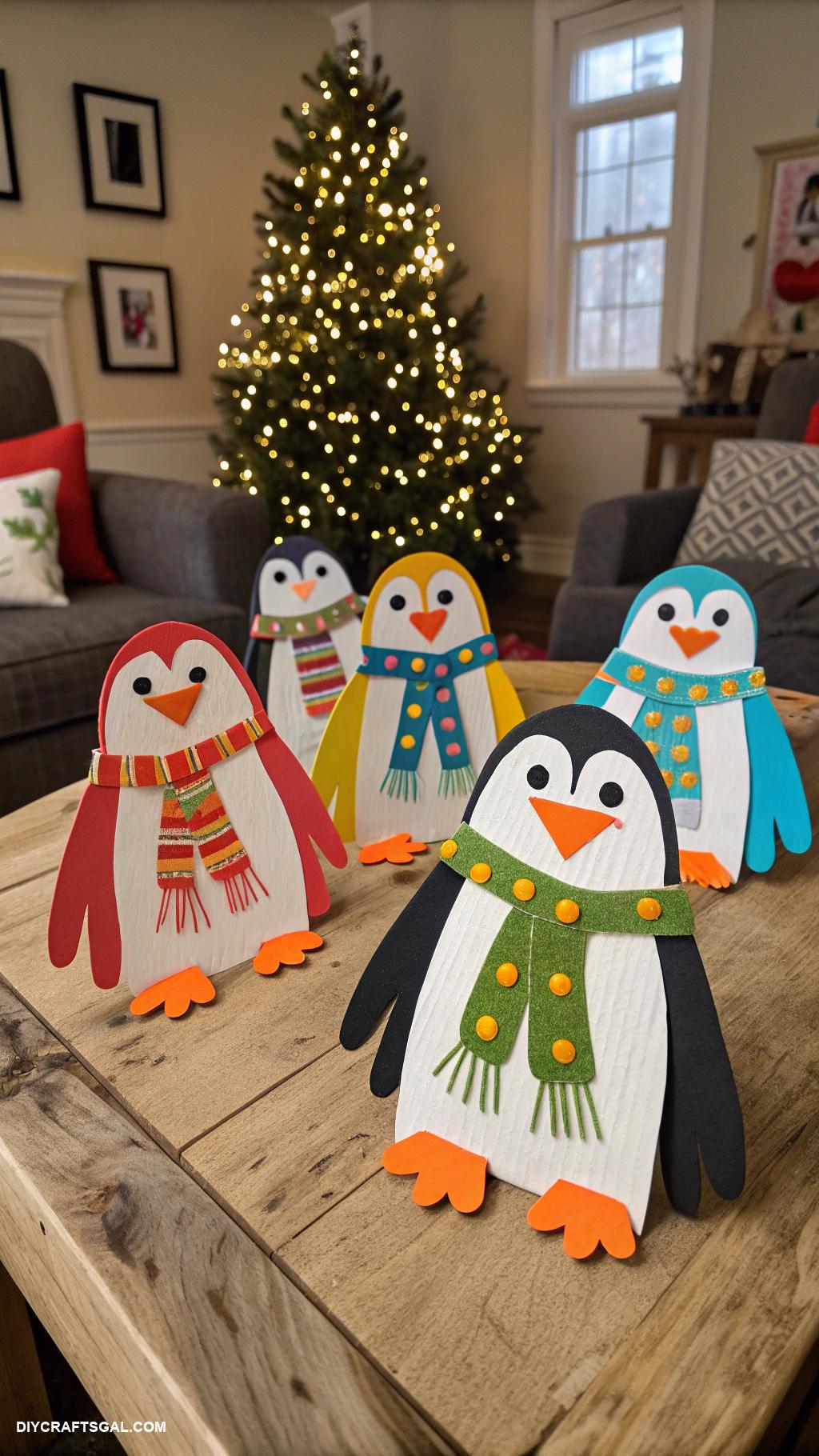 christmas handprint crafts Handprint penguins for winter themed crafts