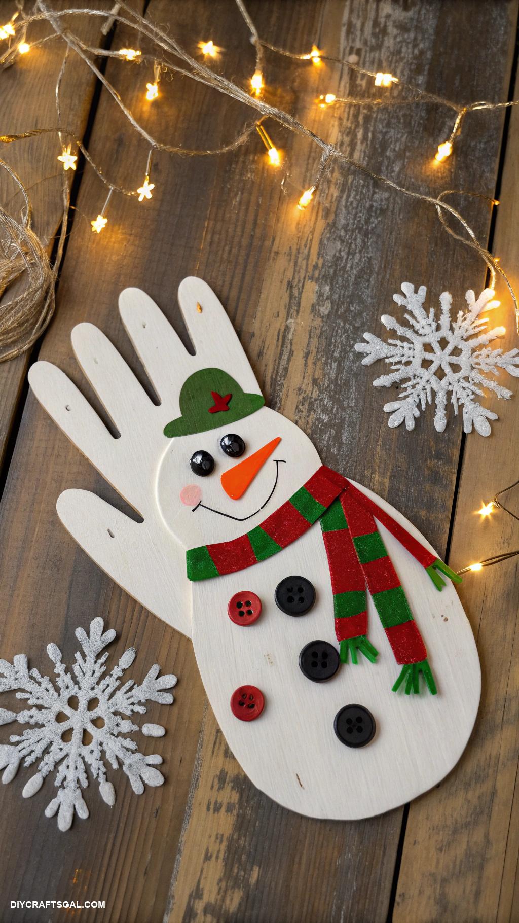 christmas handprint crafts Snowman handprint art for winter wonder