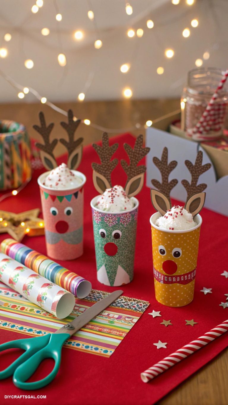 christmas paper crafts Paper reindeer puppets for holiday fun