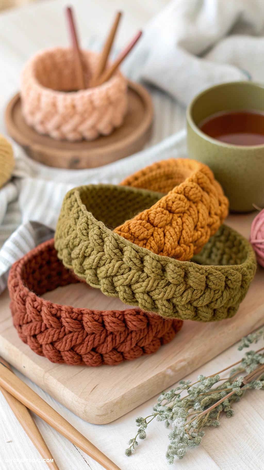 crochet accessories Chunky crochet headbands for cozy warmth