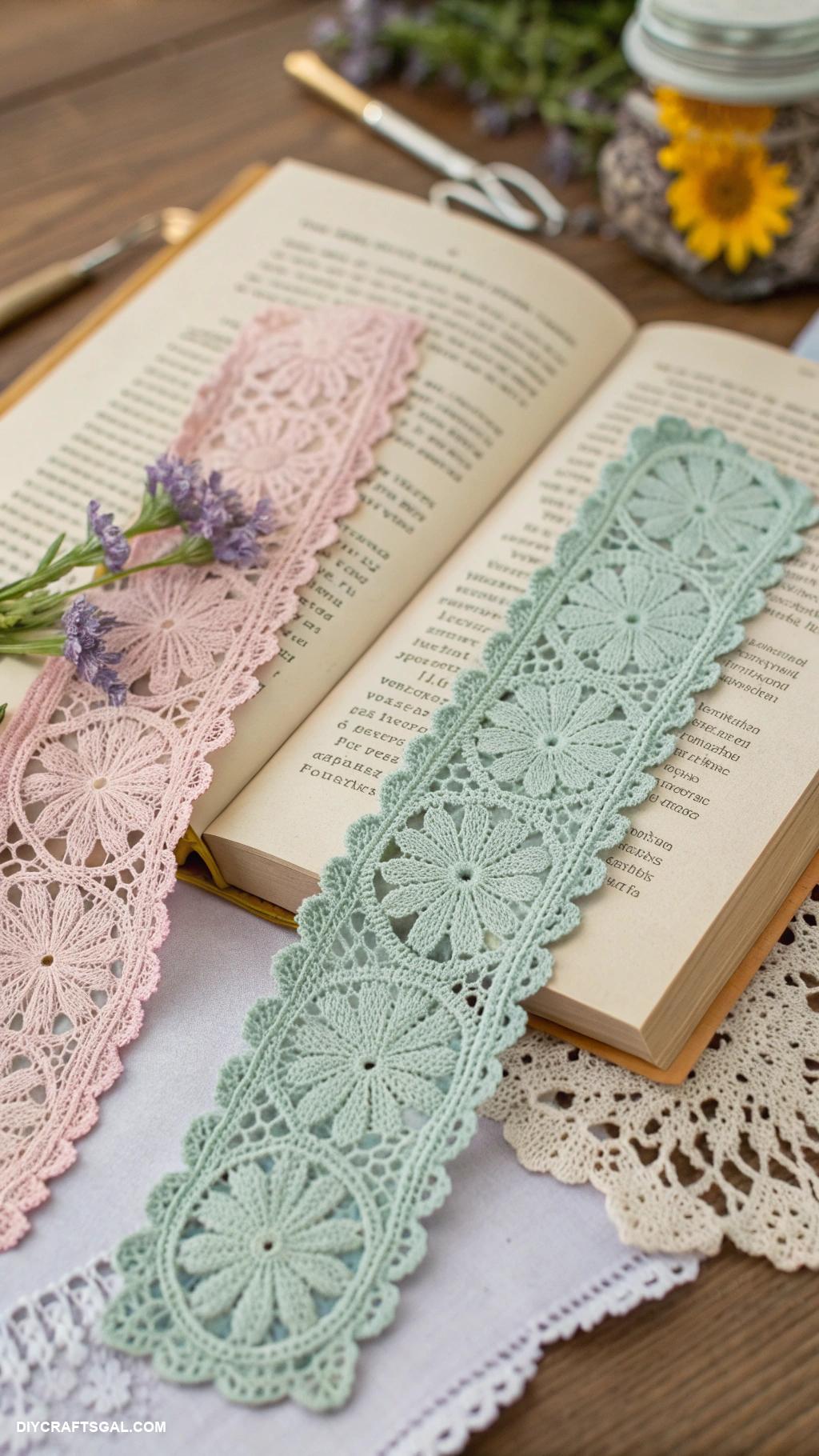crochet accessories Elegant lace bookmarks for book lovers