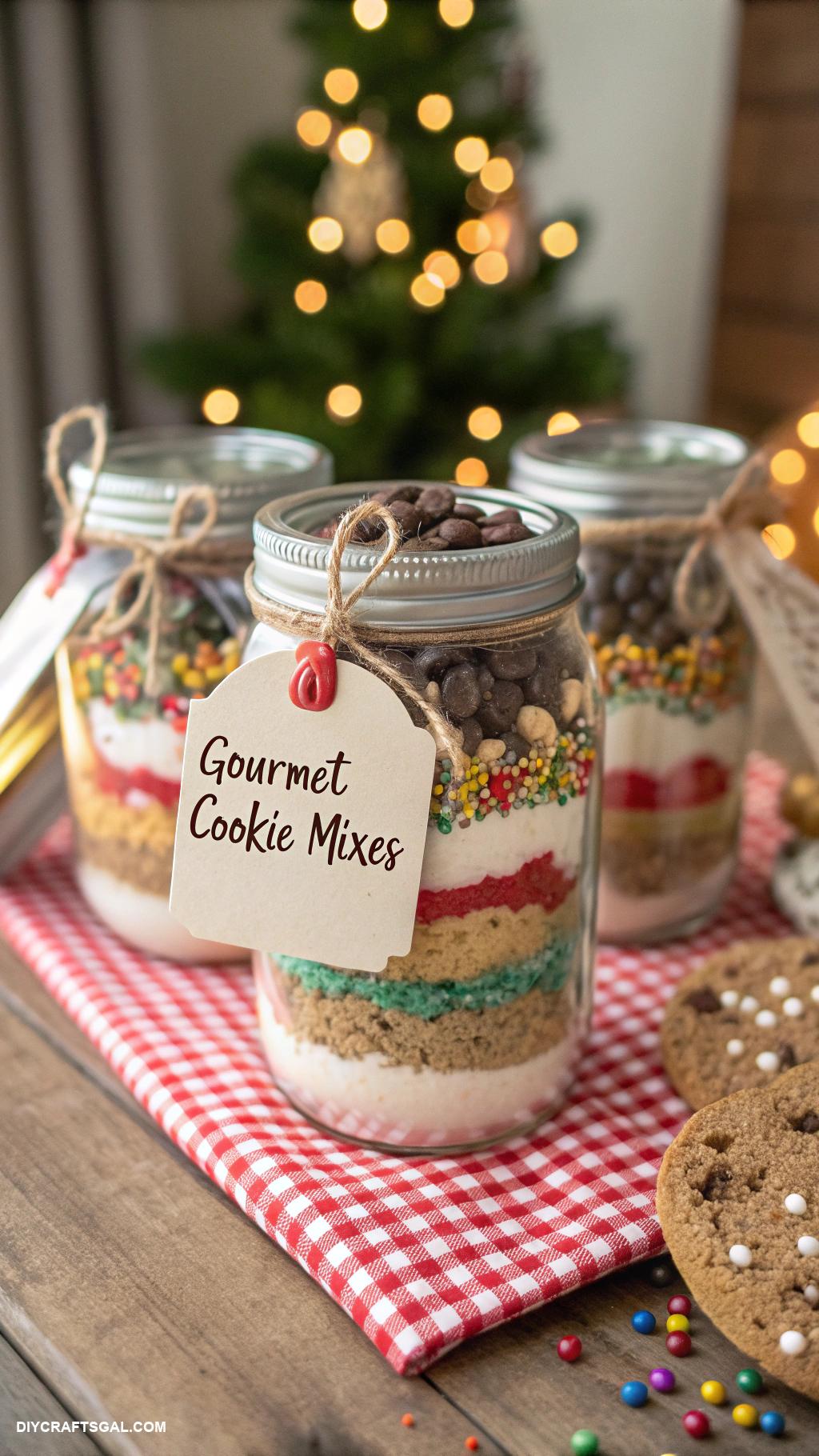 diy christmas gifts for coworkers Homemade gourmet cookie mix in jars