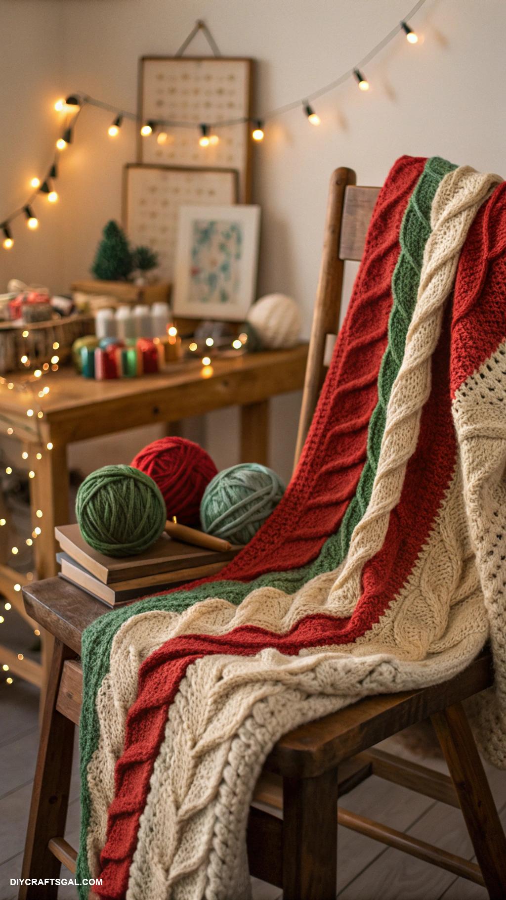 diy christmas gifts for coworkers Knitted cozy blankets for warmth