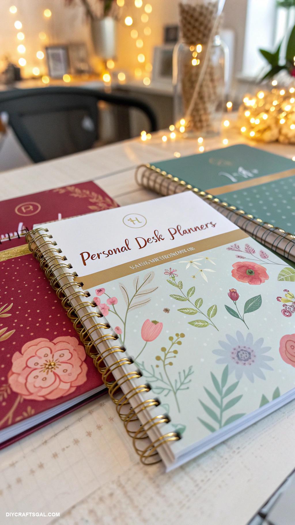 diy christmas gifts for coworkers Personalized desk planners with custom covers