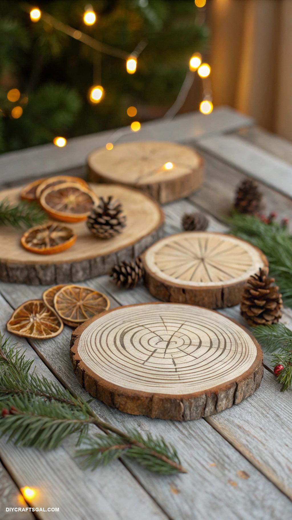 diy christmas gifts for family Handcrafted wooden coasters