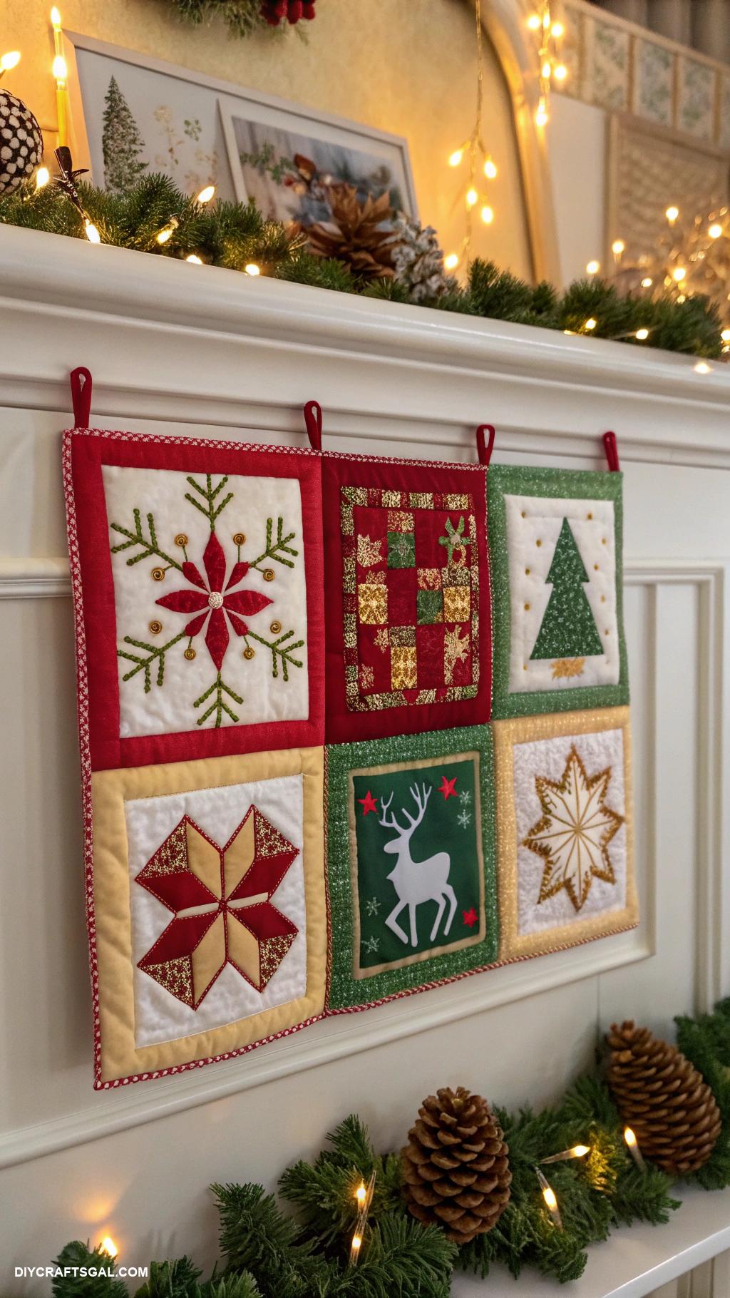 diy christmas quilts Mini Quilts for Ornament Displays