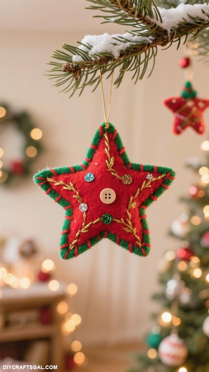 diy felt christmas tree ornament