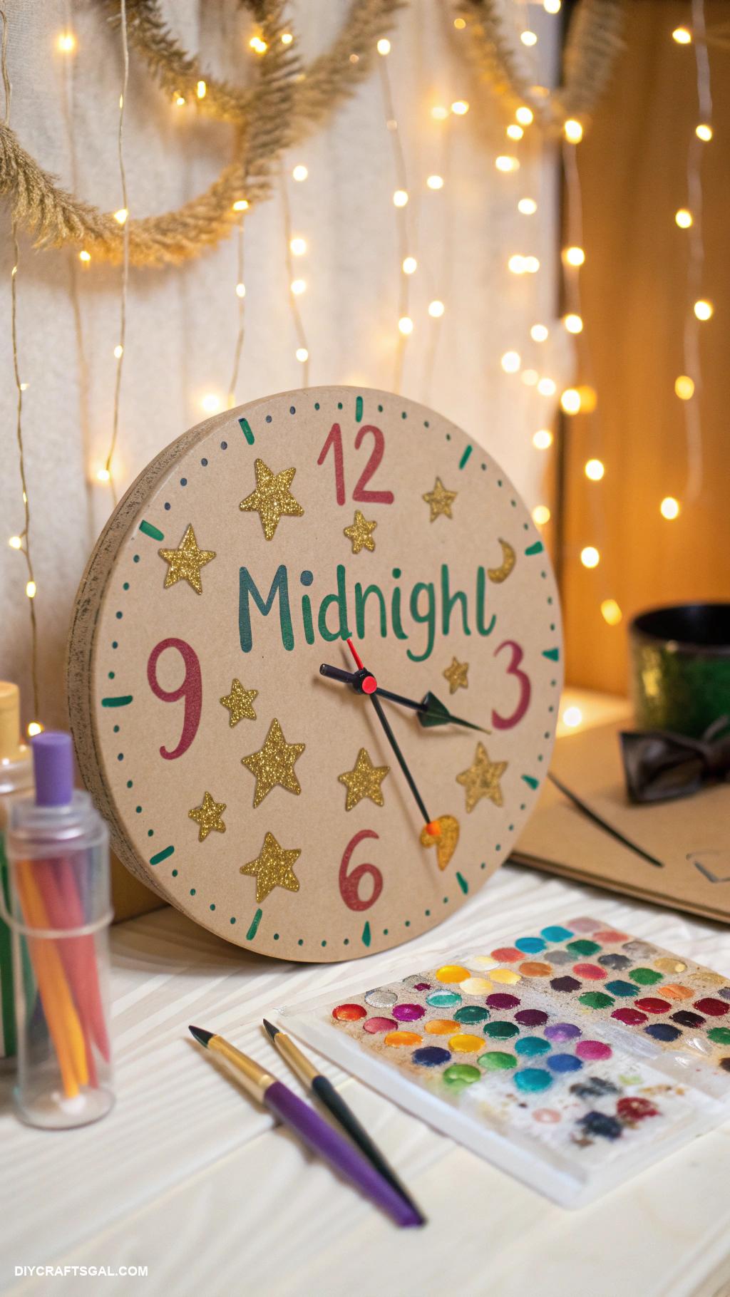 diy new years eve party decor DIY countdown clock using cardboard
