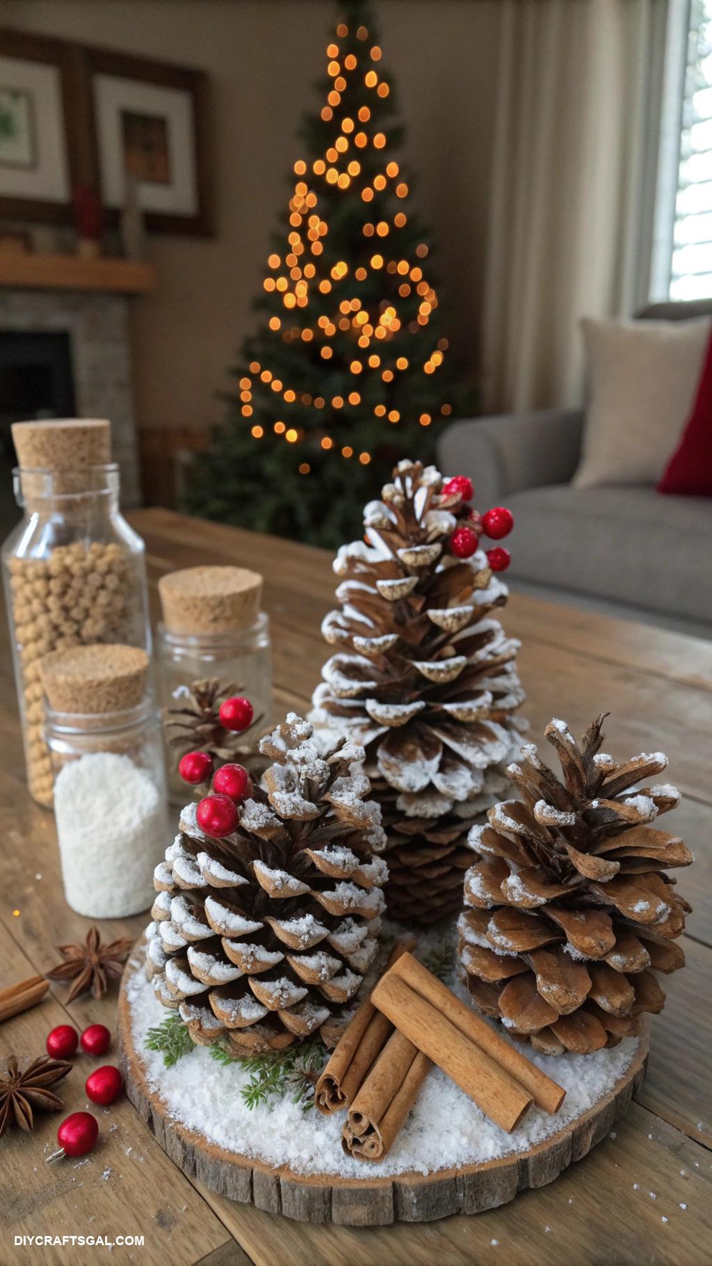 easy christmas crafts for adults Homemade scented pine cone decorations