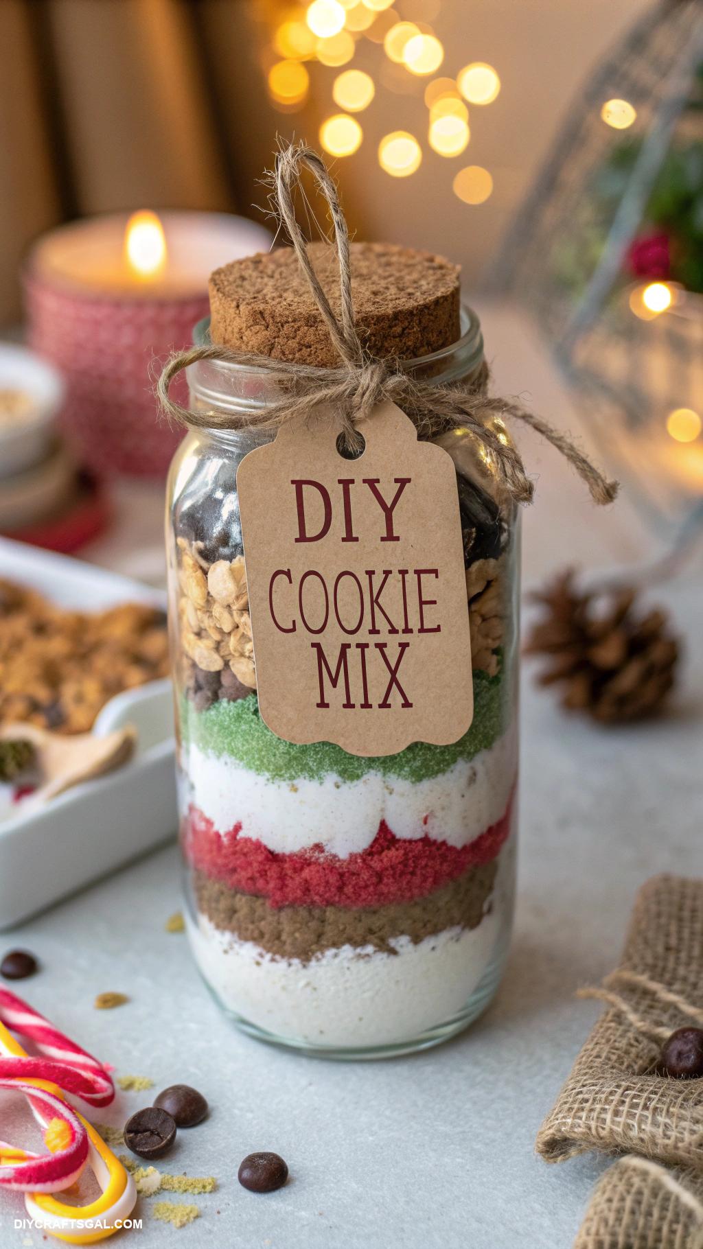 mason jar christmas gifts Homemade Cookie Ingredients Layered Jar
