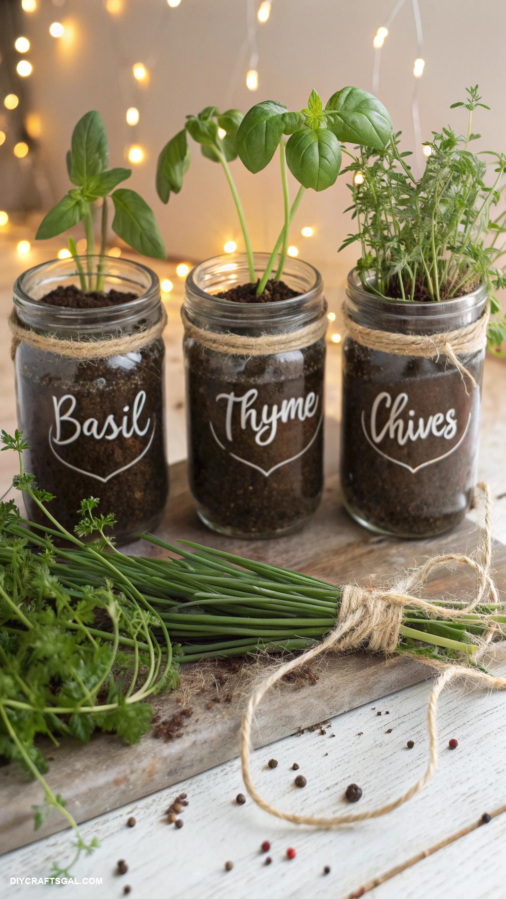 mason jar christmas gifts Mason Jar Herb Garden Kit