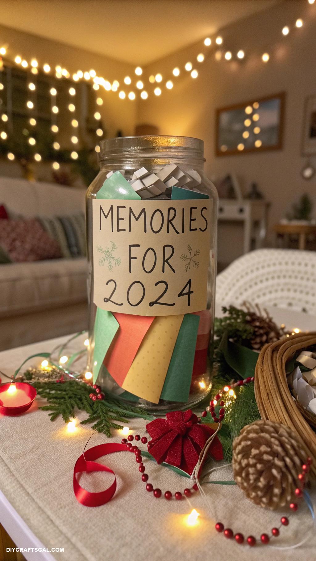 mason jar christmas gifts Memory Jar for the Year Ahead