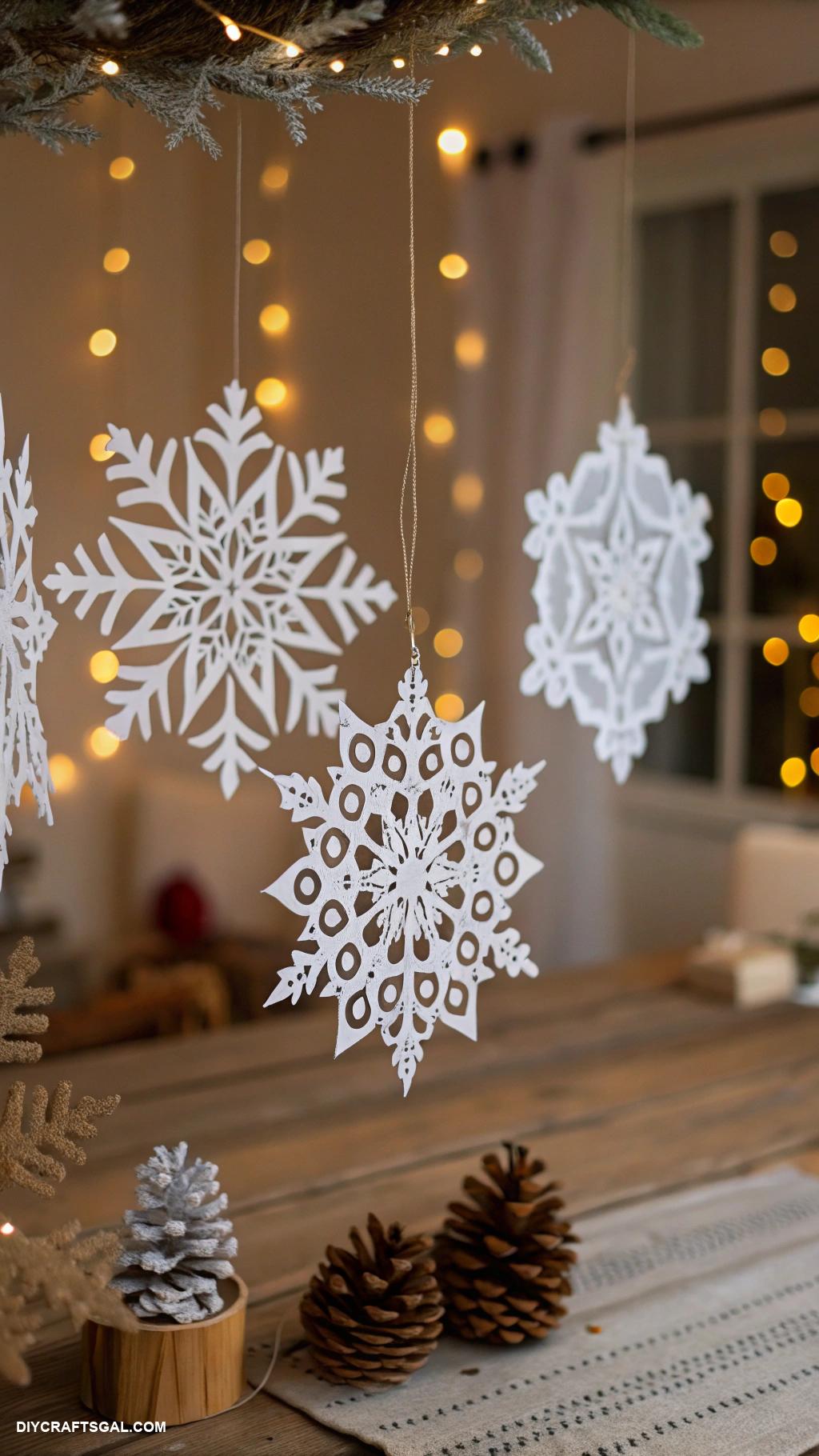 paper christmas decorations Paper snowflakes with intricate designs