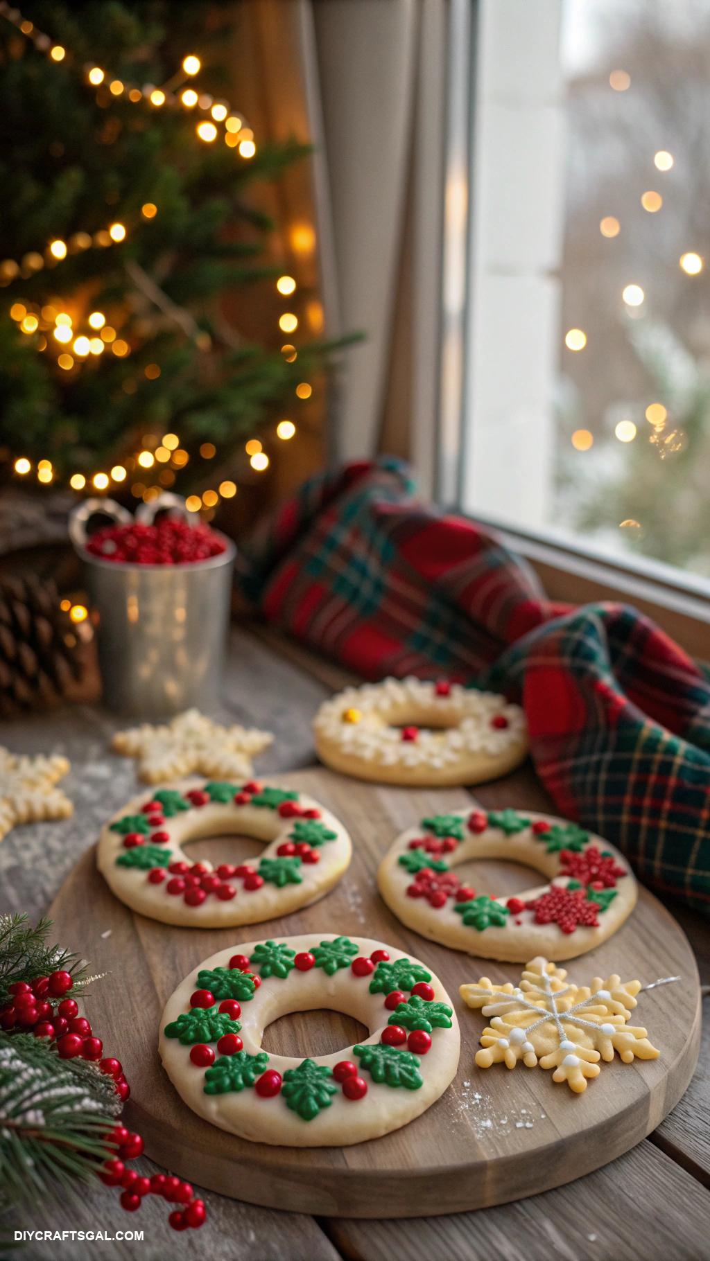 salt dough christmas ornaments Festive wreaths adorned with beads