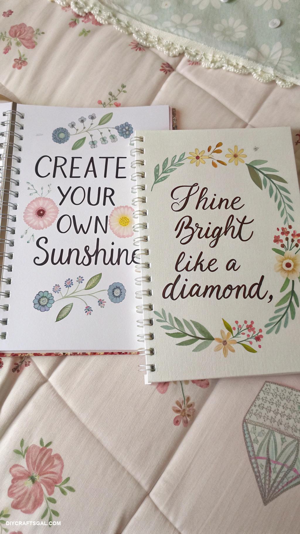 aesthetic diary ideas Hand lettered quotes with decorative borders