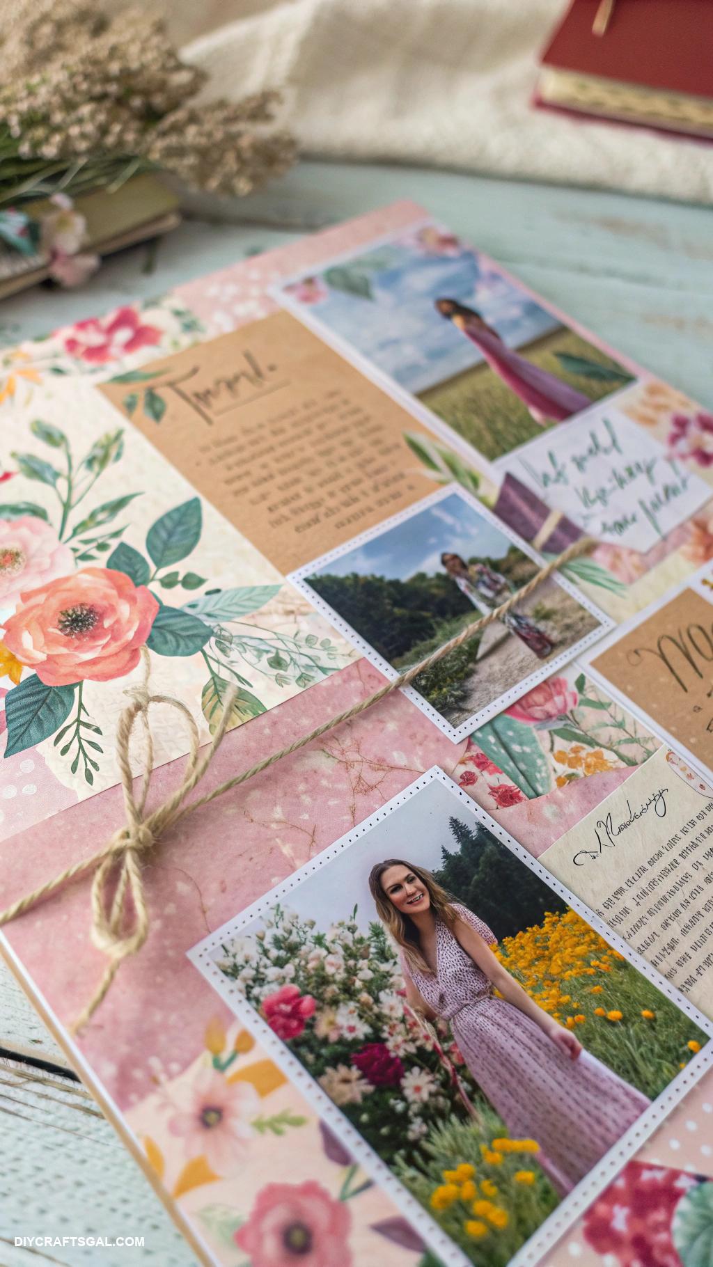 aesthetic diary ideas Mixed media collage with magazine cutouts