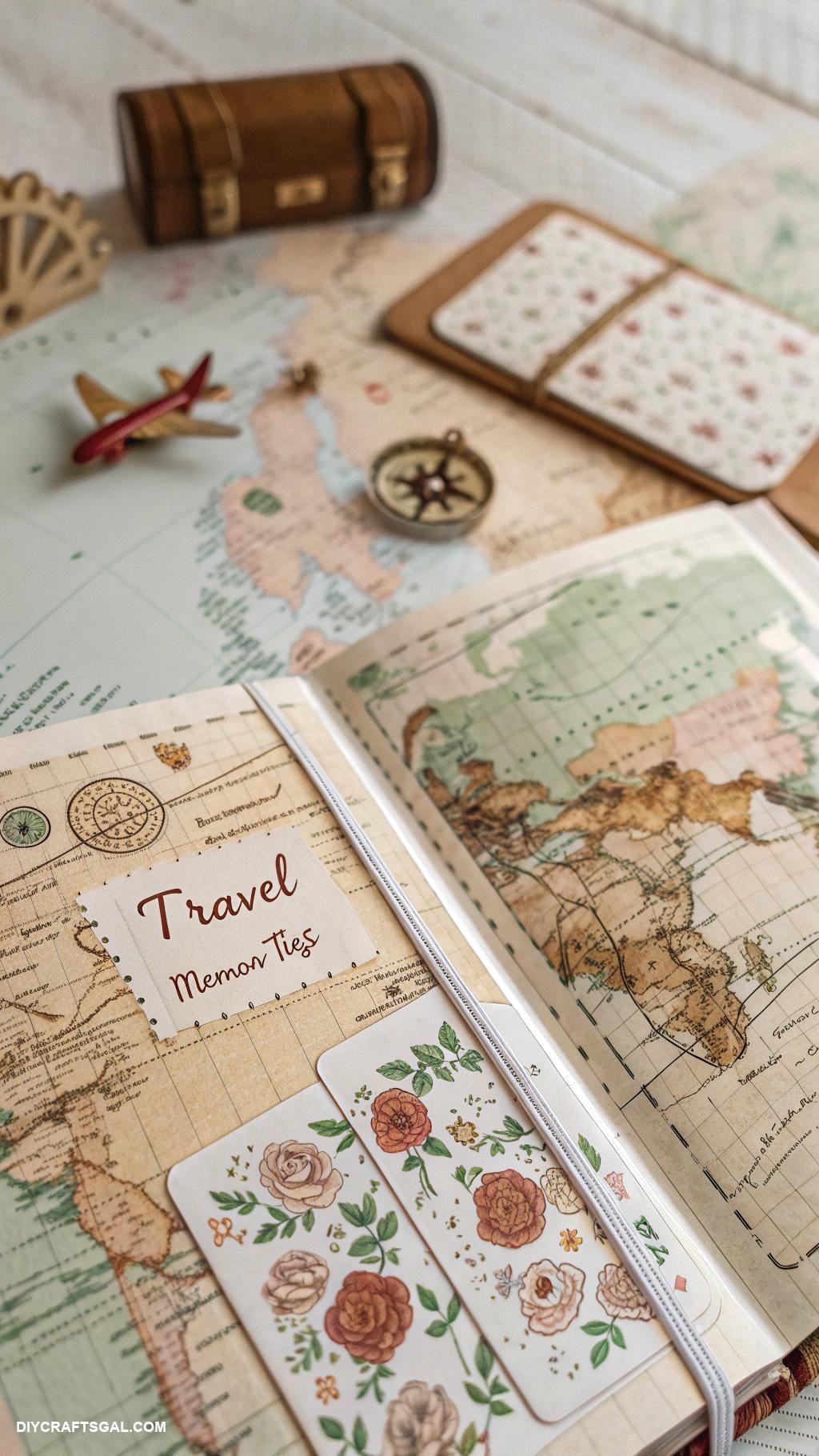 aesthetic diary ideas Vintage map backgrounds for travel memories