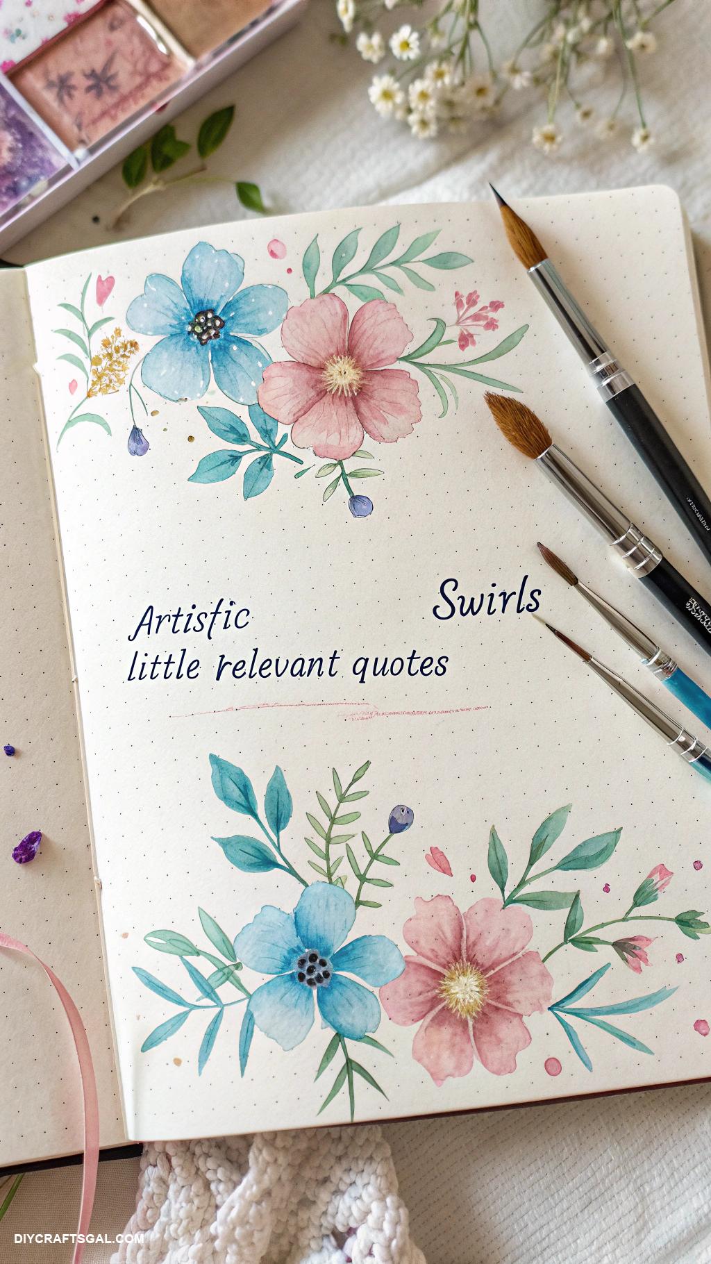 aesthetic diary ideas Watercolor paintings for each diary entry